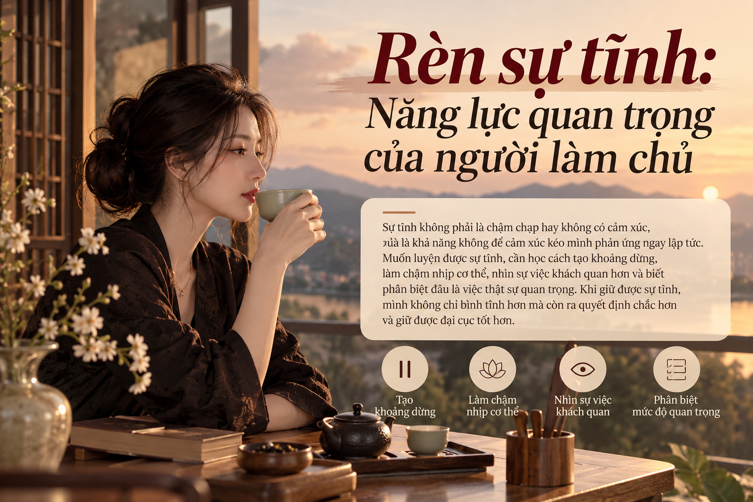 Rèn sự tĩnh: Năng lực quan trọng của người làm chủ