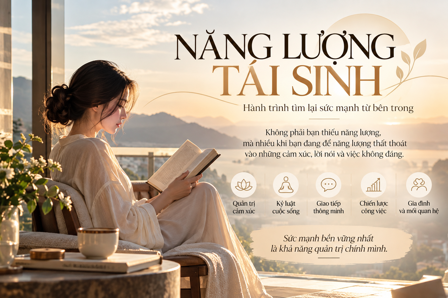 Năng lượng tái sinh: Khi trưởng thành là học cách ngừng tự tiêu hao chính mình