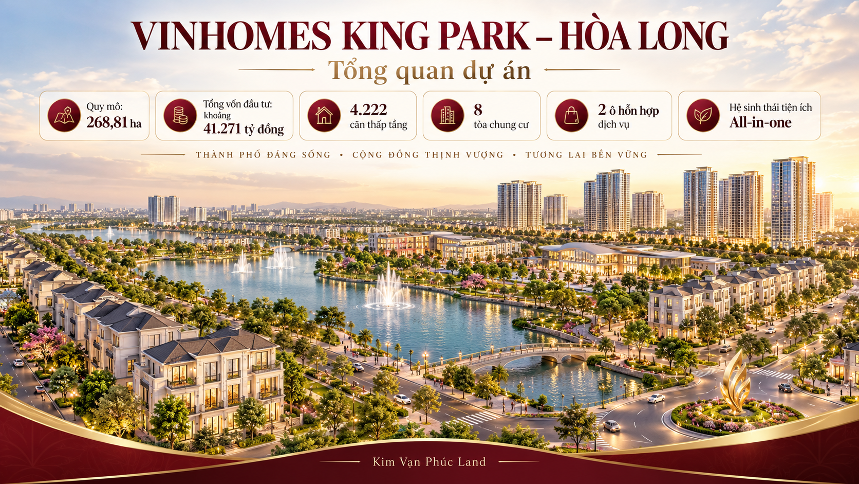 VINHOMES KING PARK HÒA LONG – ĐÔ THỊ QUY MÔ GẦN 269 HA TẠI BẮC NINH
