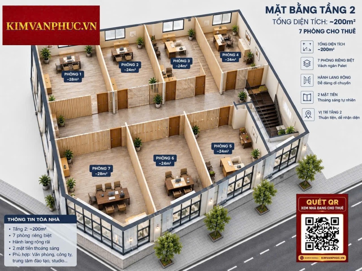 T329 | CHO THUÊ SÀN OFFICE TẦNG 2 PHƯỜNG VÕ CƯỜNG – ĐỐI DIỆN VINPEARL BẮC NINH T329 | 出租北宁武强坊Vinpearl对面2楼办公场地 